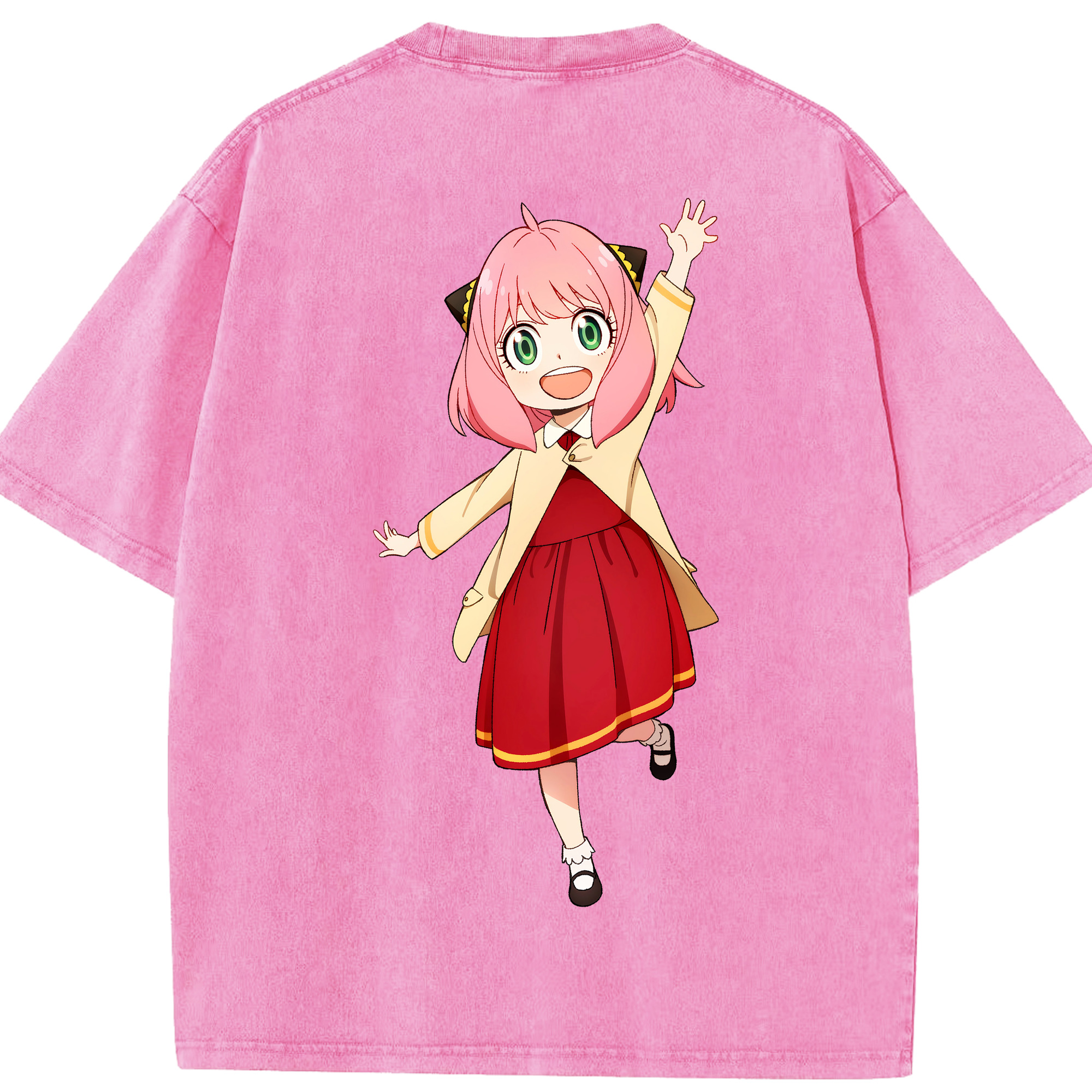 （画像用） SPY×FAMILY间谍家家酒 綿100% ヴィンテージ風 半袖Tシャツ（背面プリント）